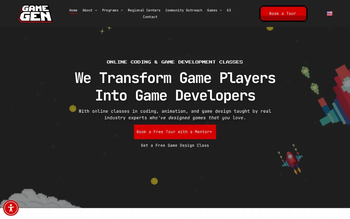 GameGen website homepage